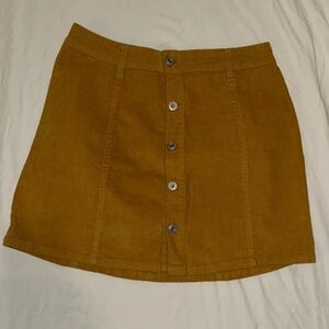 Corduroy Mustard Mini Skirt
